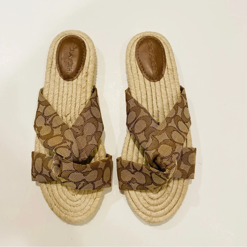 Coach Charli Espadrille Slides Size 11 - Picture 4 of 13